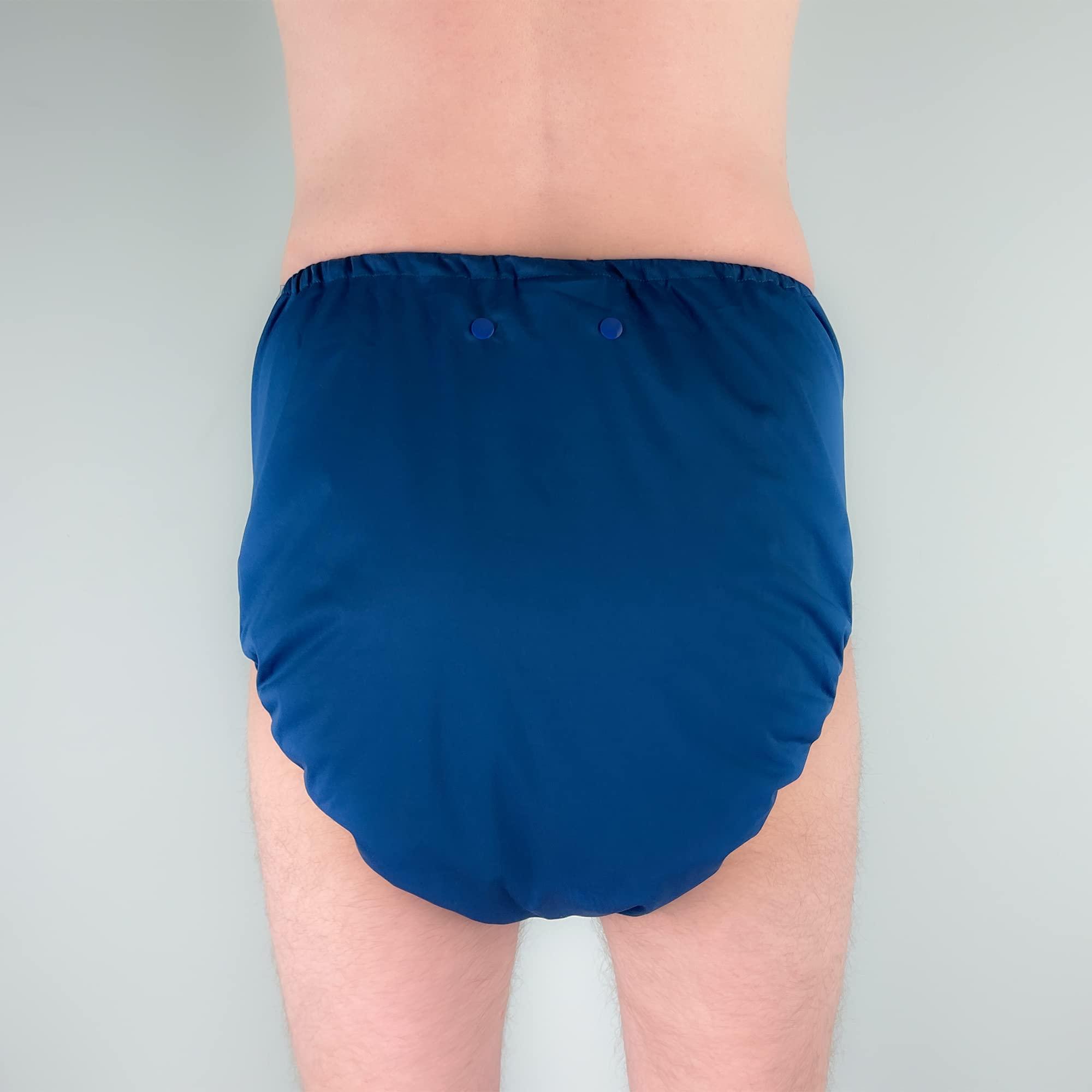 Ecoable Adult Pocket Cloth Diaper 2.0: Incontinence Protection Briefs with Insert for Special Needs Teens, Men and Women (Small, Deep Red)