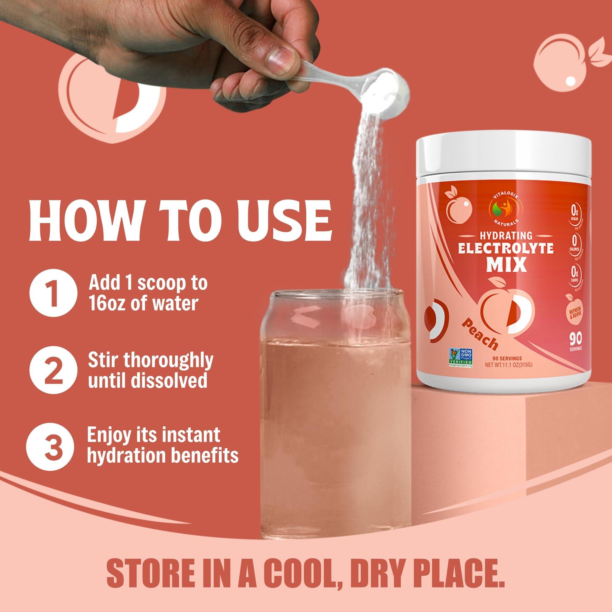 Vitalogix Naturals Vitalogix Naturals Electrolyte Powder | Sugar-Free Hydration Supplement | Keto Electrolytes for Energy & Muscle Recovery | Zero Sugar, Vegan, Gluten-Free | Rapid Rehydration & Electrolyte Drink Mix