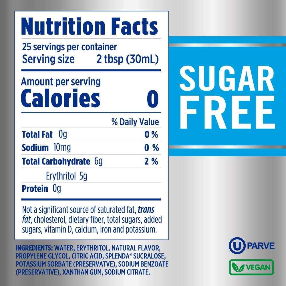 SPLENDA Splenda Coffee Syrup, French Vanilla, Sugar Free, Flavored Liquid Syrups for Drinks, 750 ml Bottle (Pack of 2)