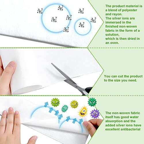 Jutom Skinfold Dry Sheet, Soft Absorbent Pads with Silver Ions, Disposable Incontinence Pads Non Chafing for Women Men Elderly Adult Skin Management (12.47 ft)