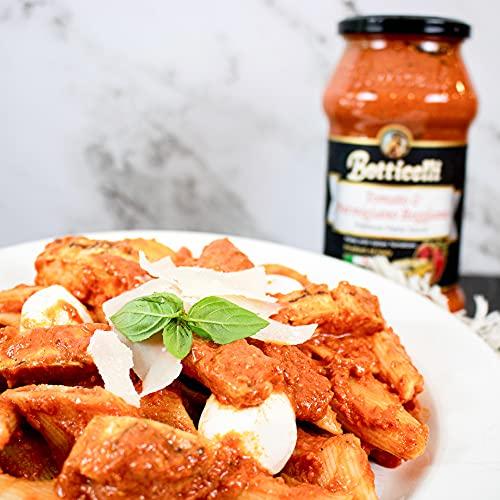 Botticelli Parmigiano Reggiano Premium Italian Pasta Sauce by Botticelli, 24oz Jars (Pack of 2) - Gluten-Free - No Added Sugar - Product of Italy