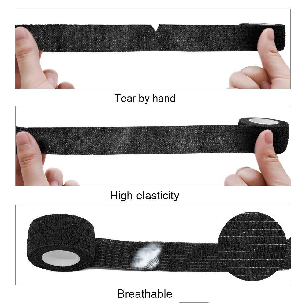 GooGou GooGou Self Adhesive Wrap Bandage Cohesive Bandage Breathable Self Adherent Wrap for Sprain Swelling and Soreness on Wrist and Ankle 10PCS 1 in X 14.7 ft (Green)
