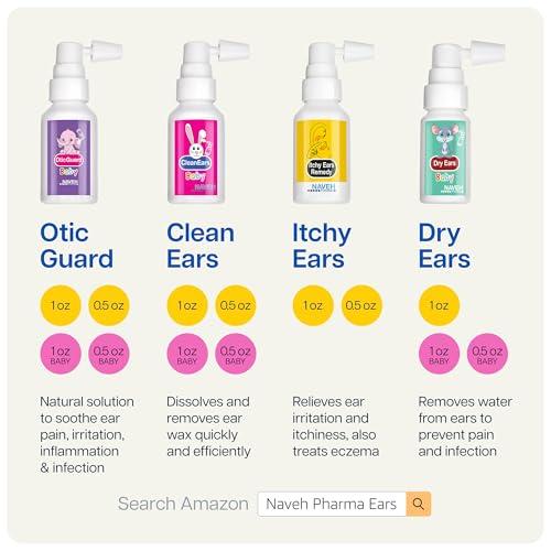 NAVEH PHARMA NAVEH PHARMA Dry Ears Baby | Swimmers Ear Drops Spray | Ear Drying Drops for Little Swimmers | Remove Water Trapped in Ears in Seconds | Prevent Hearing Loss (0.5 Fl Oz)