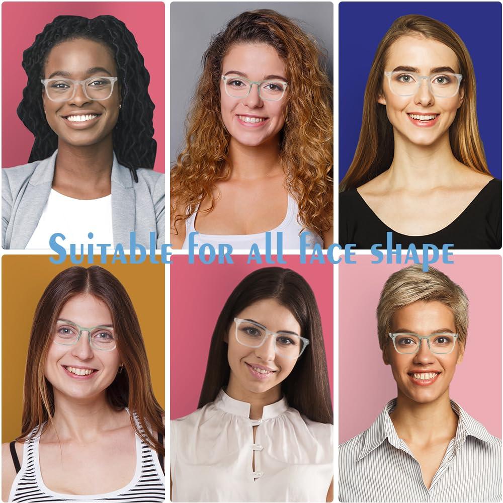 Yekepal Blue Light Blocking Glasses, 2 Pack Blue Light Glasses Men, Blue Light Glasses For Women Computer Reading Gaming TV Phones Eyeglasses Clear Lens Bluelight Glasses Anti Eyestrain UV Glare Green+Clear