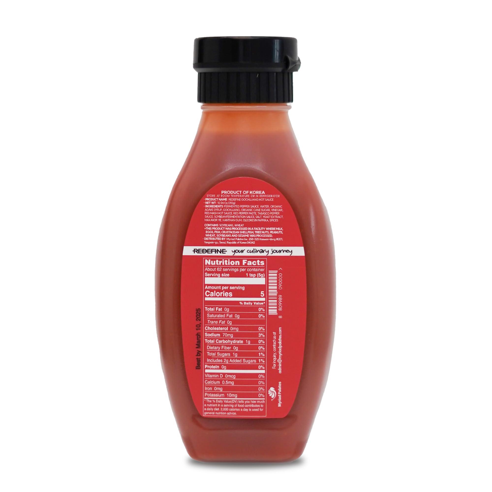 Grace nnvg Redefine Gochujang Hot Sauce, Premium Gourmet Hot Sauce with Rich Natural Flavors for Any Occasion, Pleasantly Hot, Vegan, 10.94oz