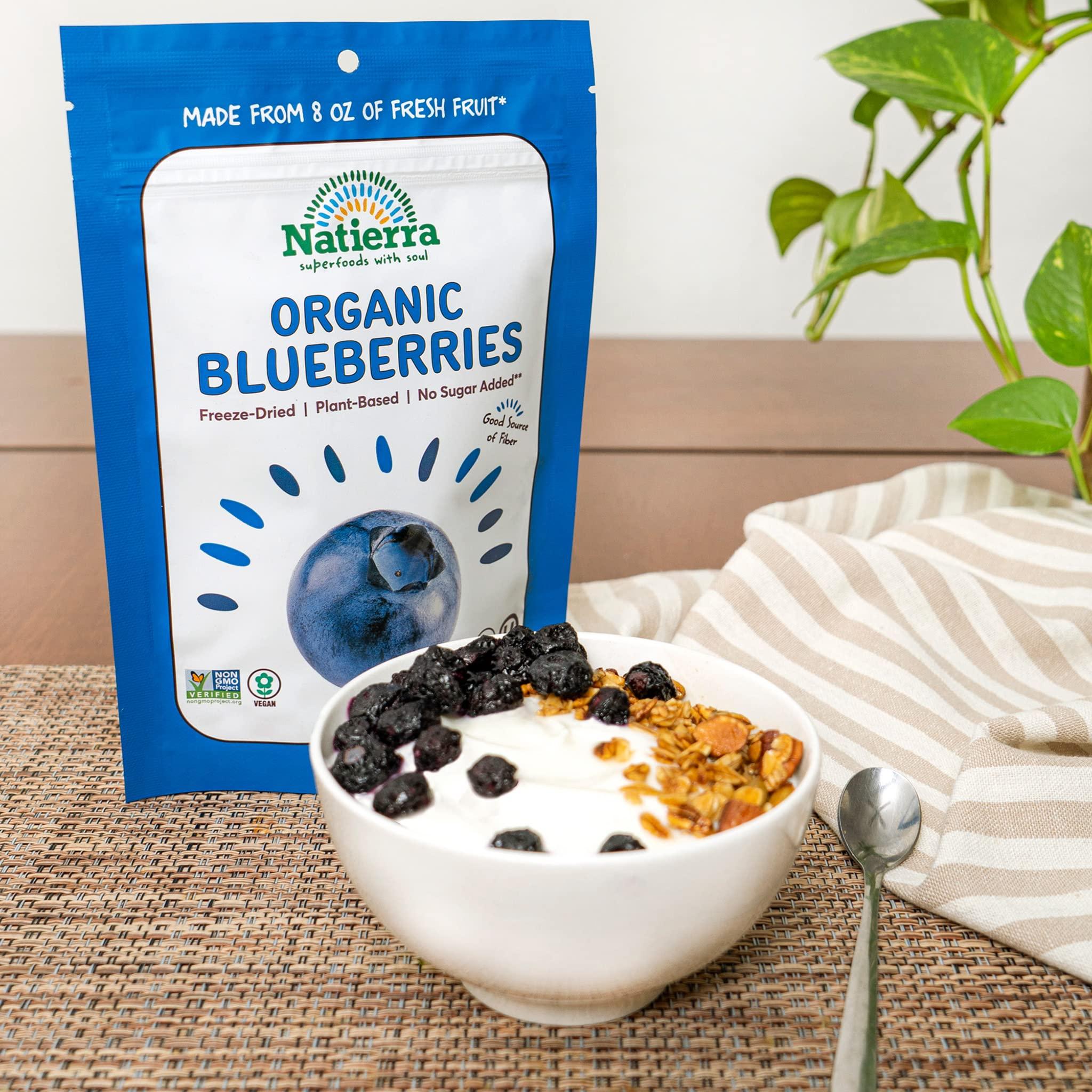 Natierra NATIERRA Organic Freeze-Dried Blueberry, Banana & Strawberry | USDA Organic, Non-GMO & Vegan | Variety Pack (of 6)