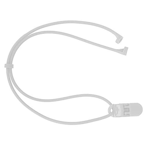 Zyyini Anti Lost Rope Plastic Practical Hearing Aid, BTE Hearing Aid Clip Rope Silicone Elastic Anti Loss Safety Lanyard for Children(White)