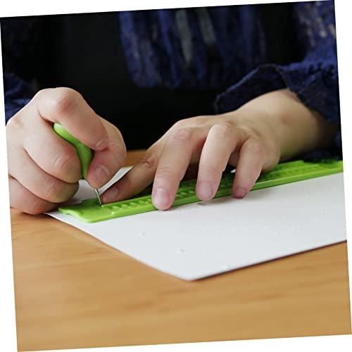 Uonlytech Uonlytech 3 Sets Braille Tablet Braille Plate Braille Fingerboard for Blind Braille Slate and Stylus Kit Braille Writing Slate and Stylus Kit Braille Writing Plate Measuring Spoon Plastic