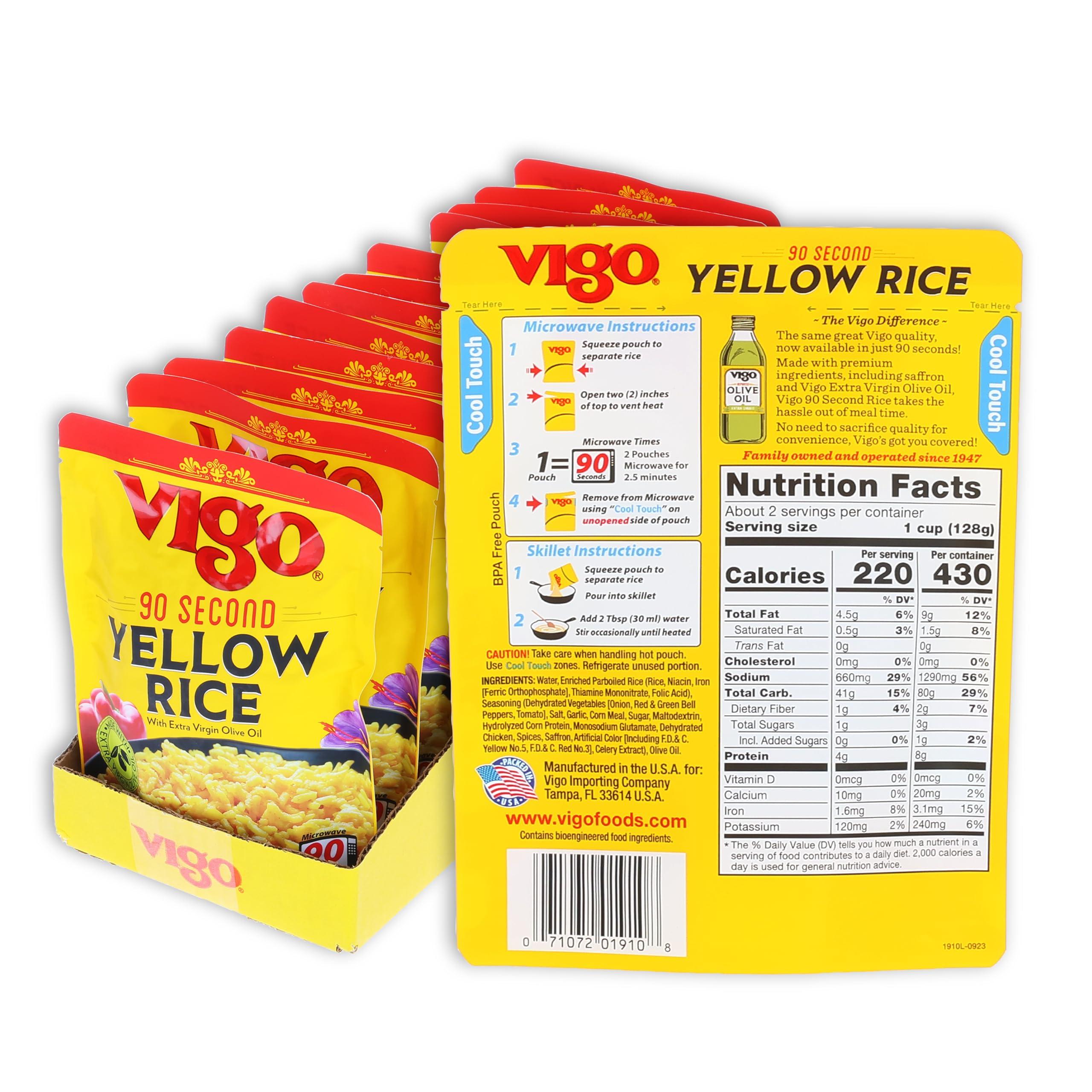 Vigo Vigo 90 Second Yellow Rice with Extra Virgin Olive Oil, 8.8 Ounce (Pack of 12)