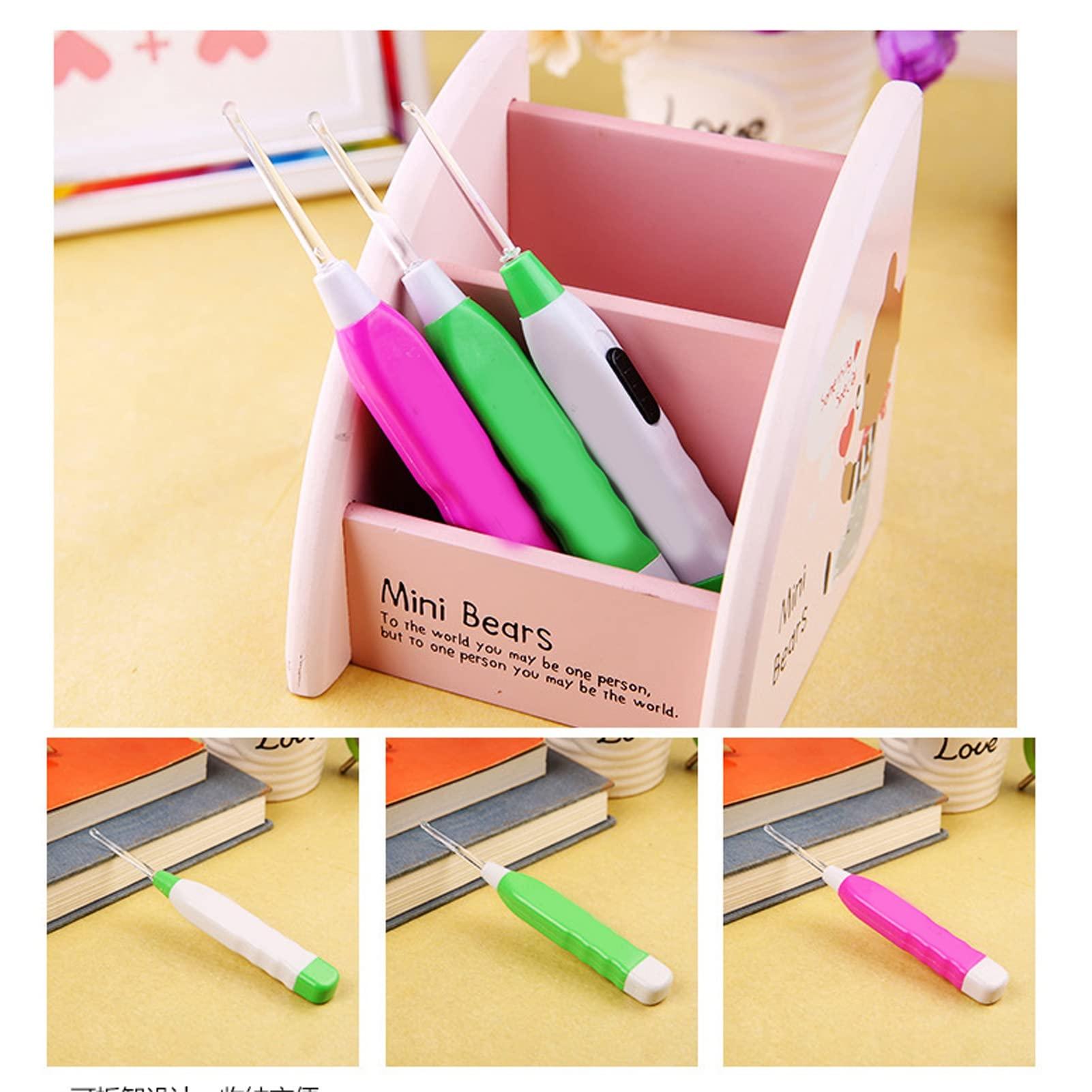 Agatige Baby LED Light Ear Pick, Flashlight Earpick Earwax Cleaning & Removal Tool Ear Wax Remover Clip Tweezers with 3 Ear Spoon for Baby and Adult