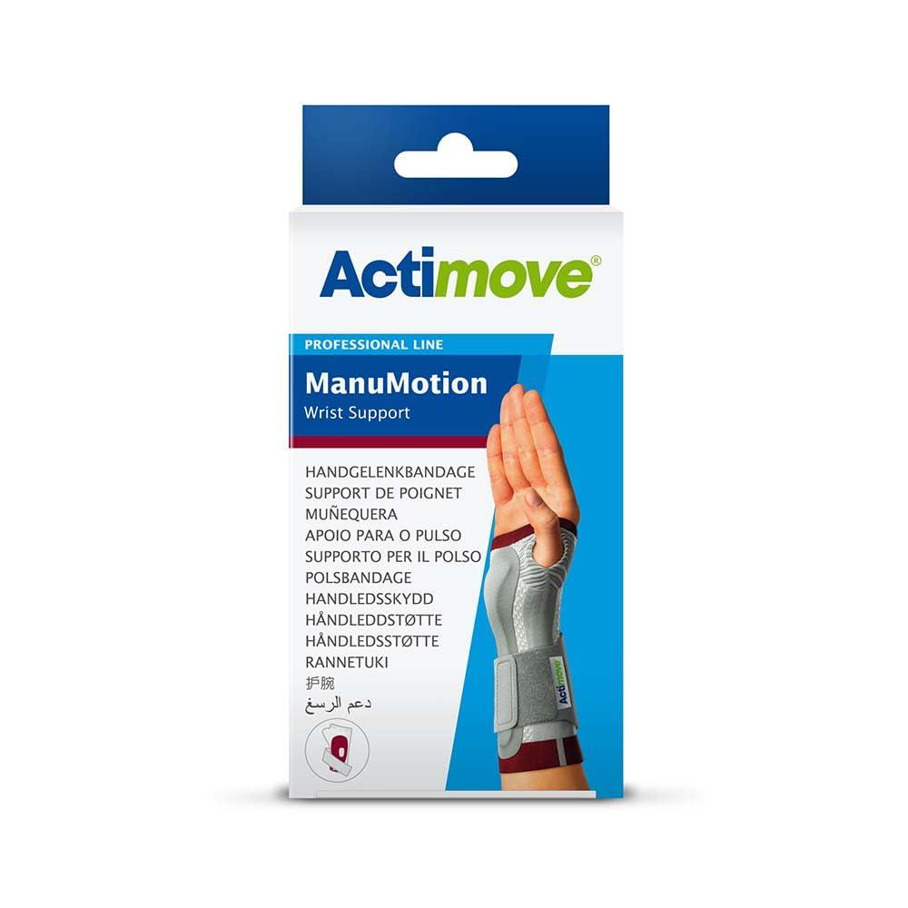 Actimove Actimove Professional ManuMotion Wrist Support | Wrist Brace with Thumb Support for Arthrosis, Rheumatoid Arthritis, Sprains, Tendon, Soft Tissue & Ligament Injuries, Postoperative Care | Charcoal, Right, Medium