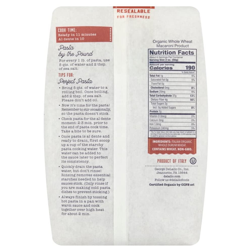 DeLallo DeLallo, Pasta, Whole Wheat, Fusilli # 27, 16 oz