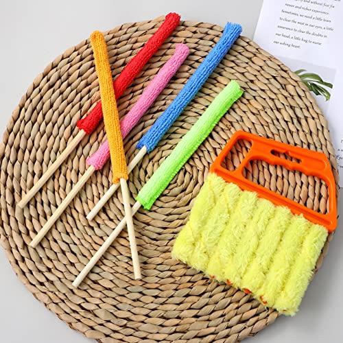 ULTECHNOVO ULTECHNOVO Duster Wands 1 Set Cleaning Brush Cleaning Stick Duster Small Duster Sticks Small Cleaning Brush Blind Duster Tool Detail Stick Mini Duster Window Blinds Plastic Cleaning Wands
