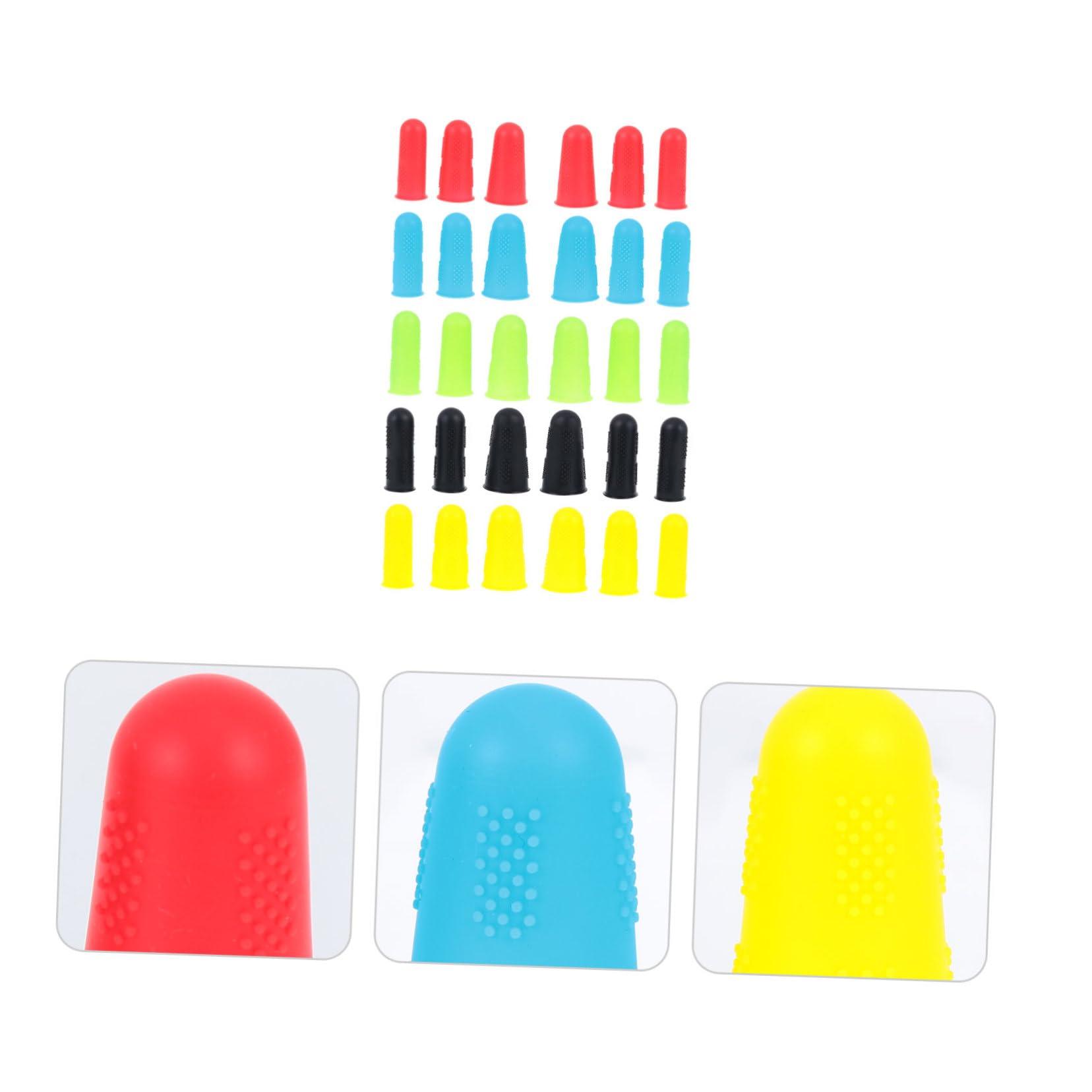 DOITOOL 30pcs Finger Protector Silicone Mitts Silicone Bandages Silicone Finger Sleeve Finger Cover Finger Covers Hot Glue Silicone Finger Protectors Protective Finger Caps Guitar
