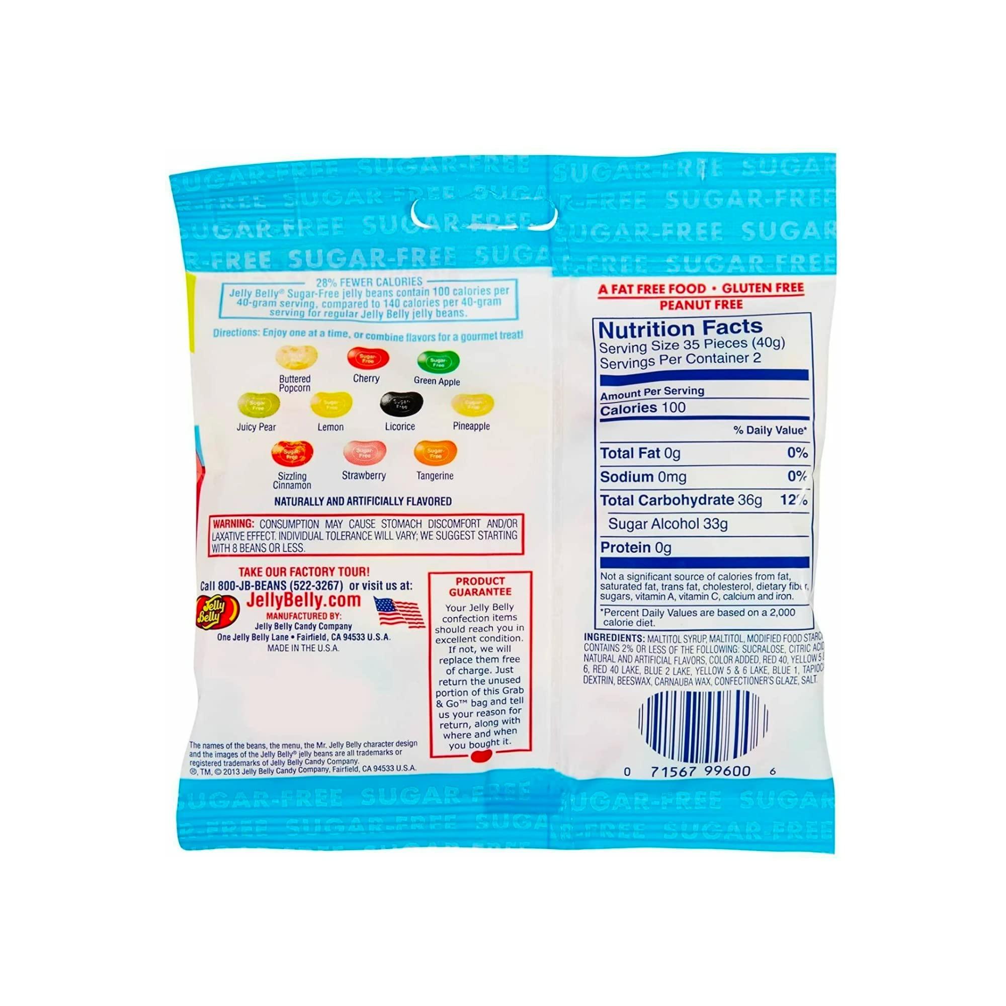 Sweetzo Sweetzo Sugar Free Jelly Beans, Sugar-Free Chewy Candies in Assorted Fruity Flavors, Low Calorie Shareable Sweet Snacks - 2.8 Ounce bags (Pack of 3)