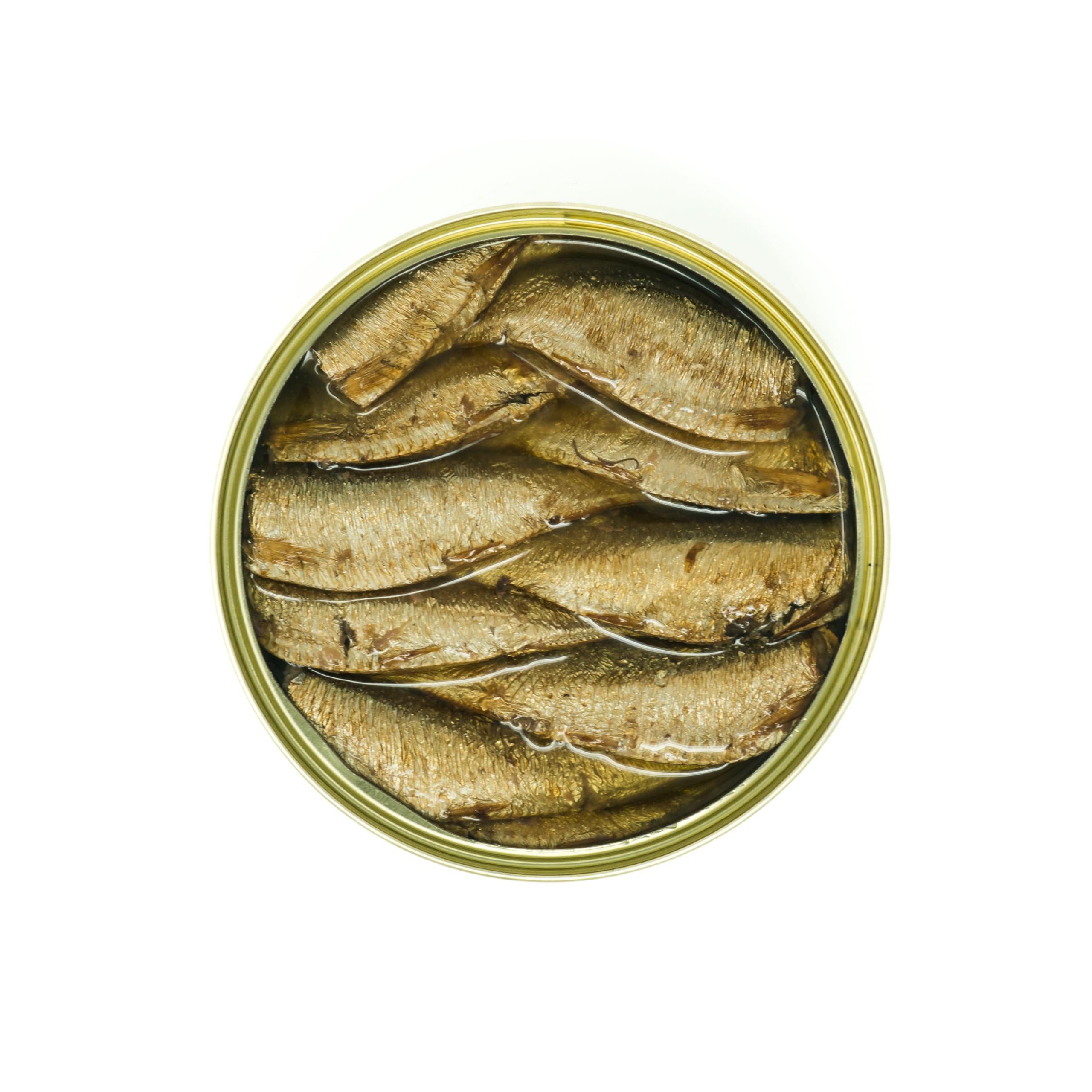GOLD STAR Sprats Riga Smoked (12 Pack) Gold Star 5.6 oz Tins in Vegetable Oil Product of Latvia, Kosher
