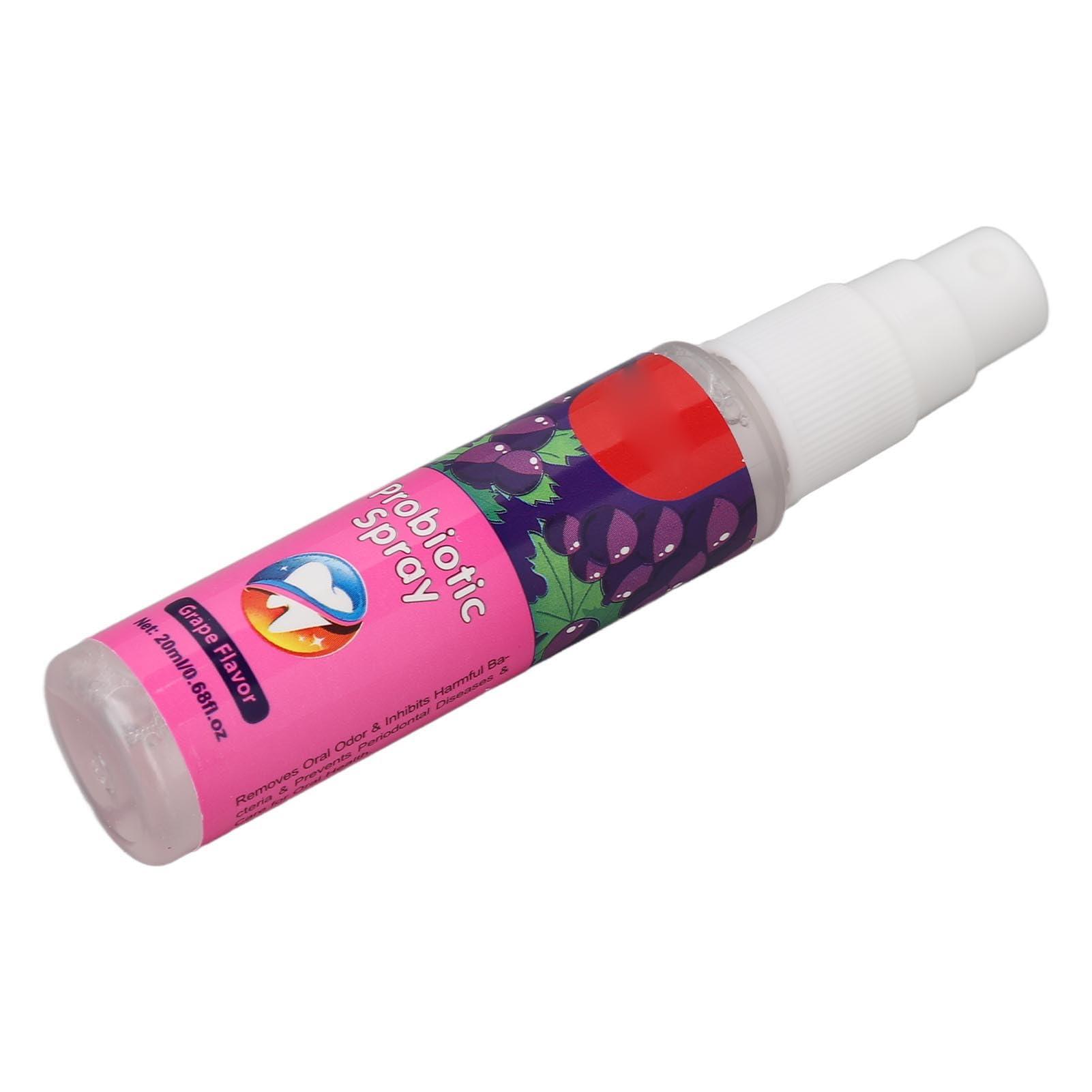 LUCKDANO 20ml Mouth Spray, Long Lasting Mouth Spray Grape Flavor Portable Moisturizing Breath Freshener for Adults Teens Fights Bad Breath