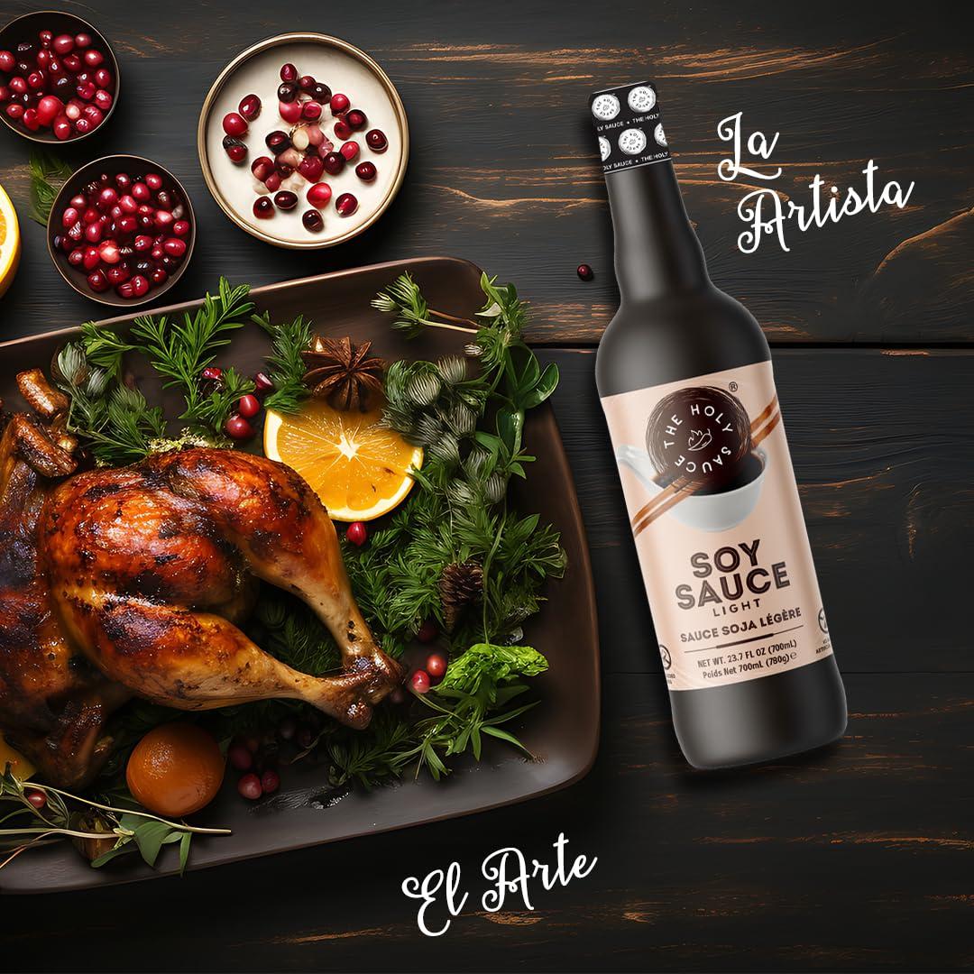 The Holy Sauce Light Soy Sauce 700mL - No MSG, No Added Artificial Flavors