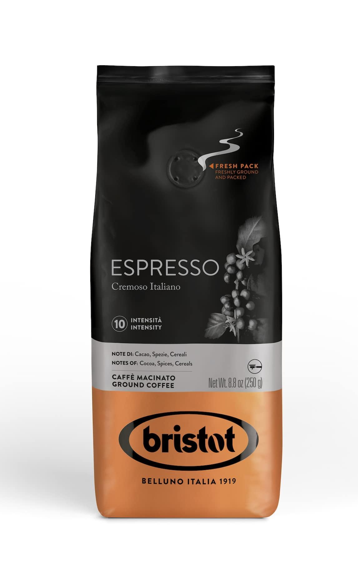 Bristot Bristot Espresso Cremoso Italiano Ground Coffee | Italian Espresso | Medium Roast | 32 Bags (Rebranded)