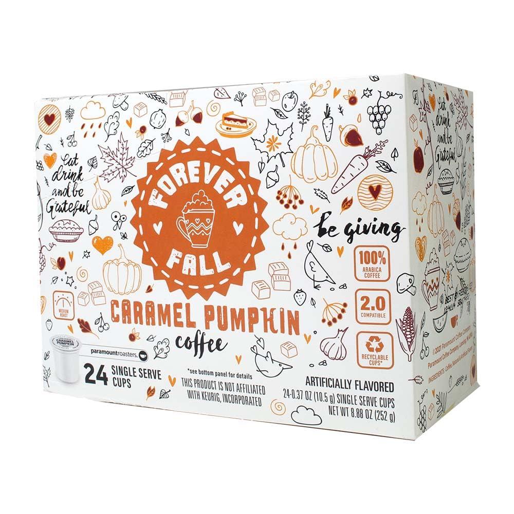 Paramount Roasters Forever Fall Caramel Pumpkin Single Serve K Cup Pods, 24 Count (Pack of 1) by Paramount Roasters (medium roast)