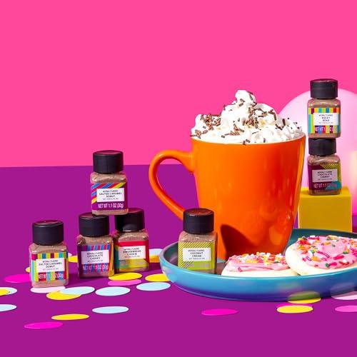 Thoughtfully BomBombs, Hot Chocolate Mix Gift Set in Mini Bottles, Flavors Include Rocky Road, Pumpkin Pie, Chocolate Cherry, Peppermint Swirl, Salted Caramel Donut & More, Sampler Set of 16