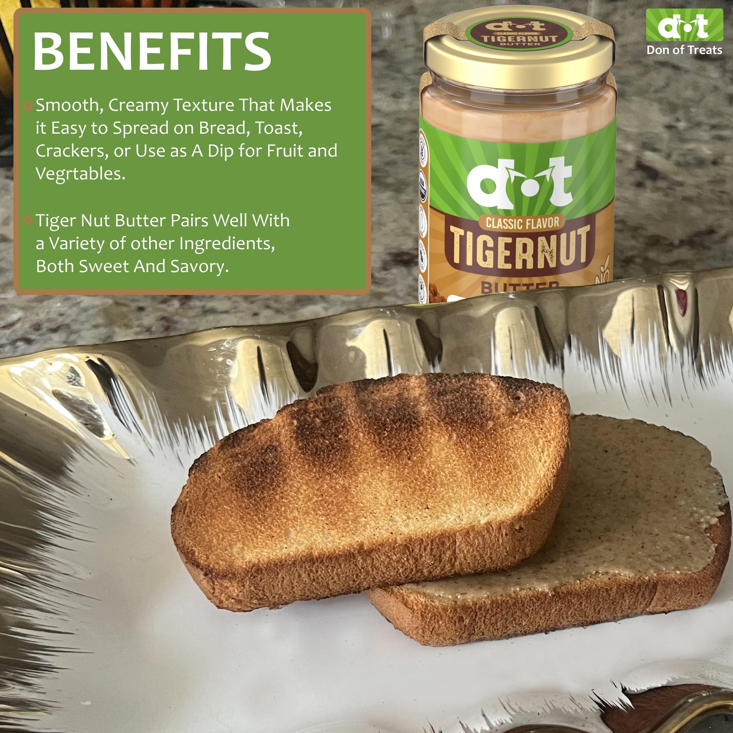 Don of Treats DON OF TREATS | Smooth Tigernut Butter Tiger Nut Butter | AIP and Paleo Compliant | Nut Free High Prebiotic Ingredients | No Sugar Added | Whole 30 | Low FodMap | Low Oxalate | 7.05 Oz., Natural