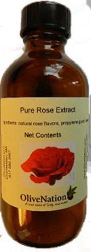 OLIVENATION OliveNation Rose Extract, Premium Quality Floral Flavoring Extract for Baking, Cooking, Desserts - 4 ounces