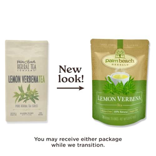 Palm Beach Medicinal herbs Lemon Verbena Tea - Pure Herbal Tea Series by Palm Beach Herbals (30ct) [Packaging May Vary]