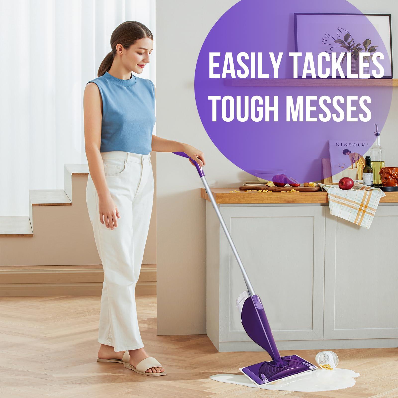 YHOVID Mopping Pad Refill for Wet Jet Mop, Disposable Multi Surface Wetjet Hardwood Floor Cleaner Spray Mop Pads Refills, Thickness & Absorbent (60)