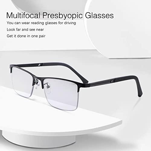 Vepiant Vepiant Photochromic Progressive Multifocus Reading Sunglasses UV Protection Multifocal Trifocal Transition Sun Readers Blue Light Blocking Computer Glasses for Women Men Anti Glare Eyeglasses Eyewear