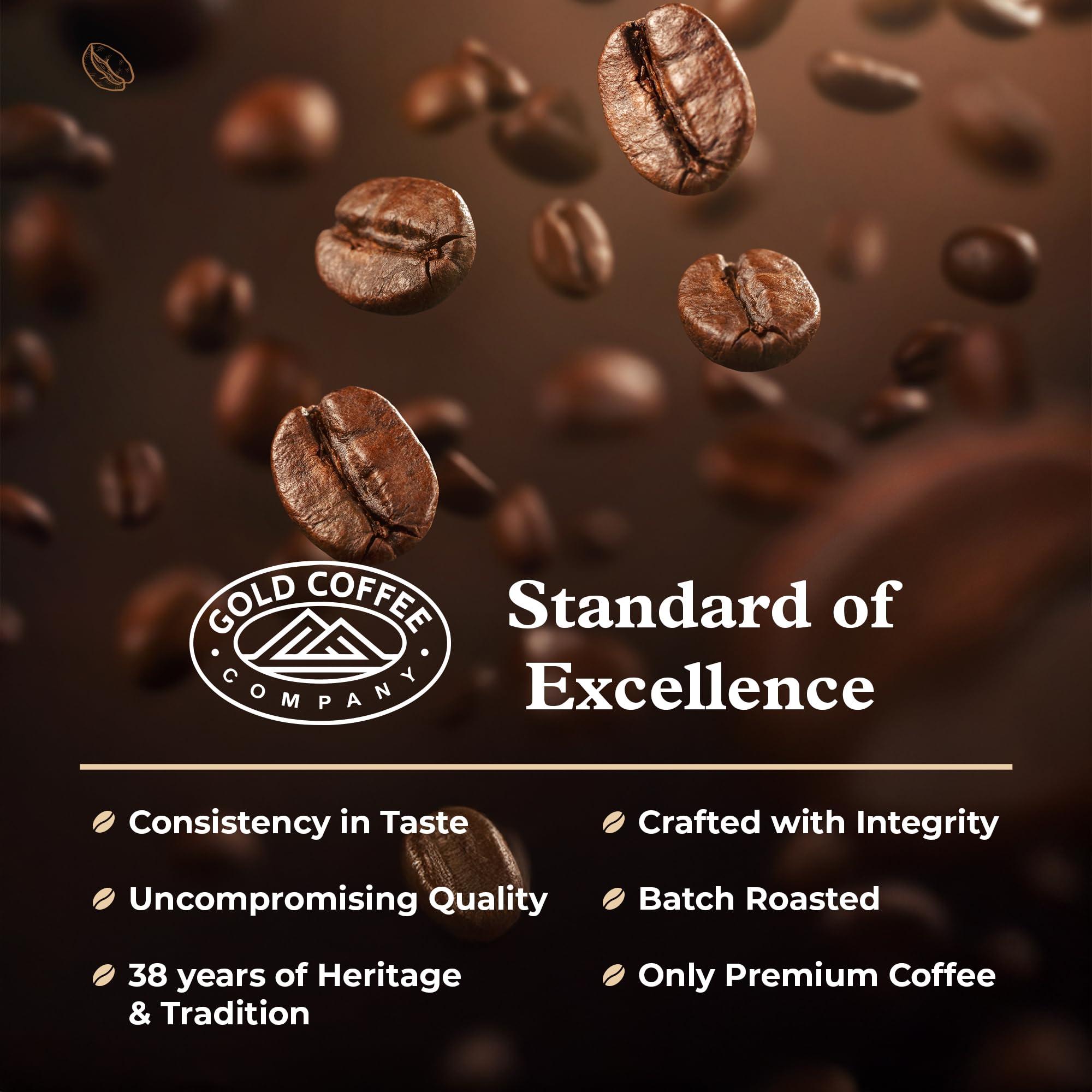 GOLD COFFEE COMPANY Gold Coffee Blue Mountain Blend 1 lb Medium Roast Whole Bean Coffee (Pack of 4)