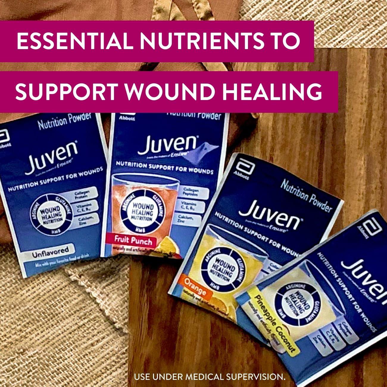 Juven Juven Therapeutic Nutrition Drink Mix Powder for Wound Healing Support, Includes Collagen Protein, Orange, 30 Count