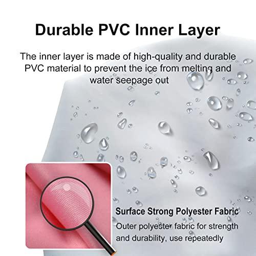 Fythao Ice Bag, Ice Packs for Injuries Reusable 9\", Hot Water Bag for Pain Relief, Hot & Cold Therapy, Cold Pack Pink