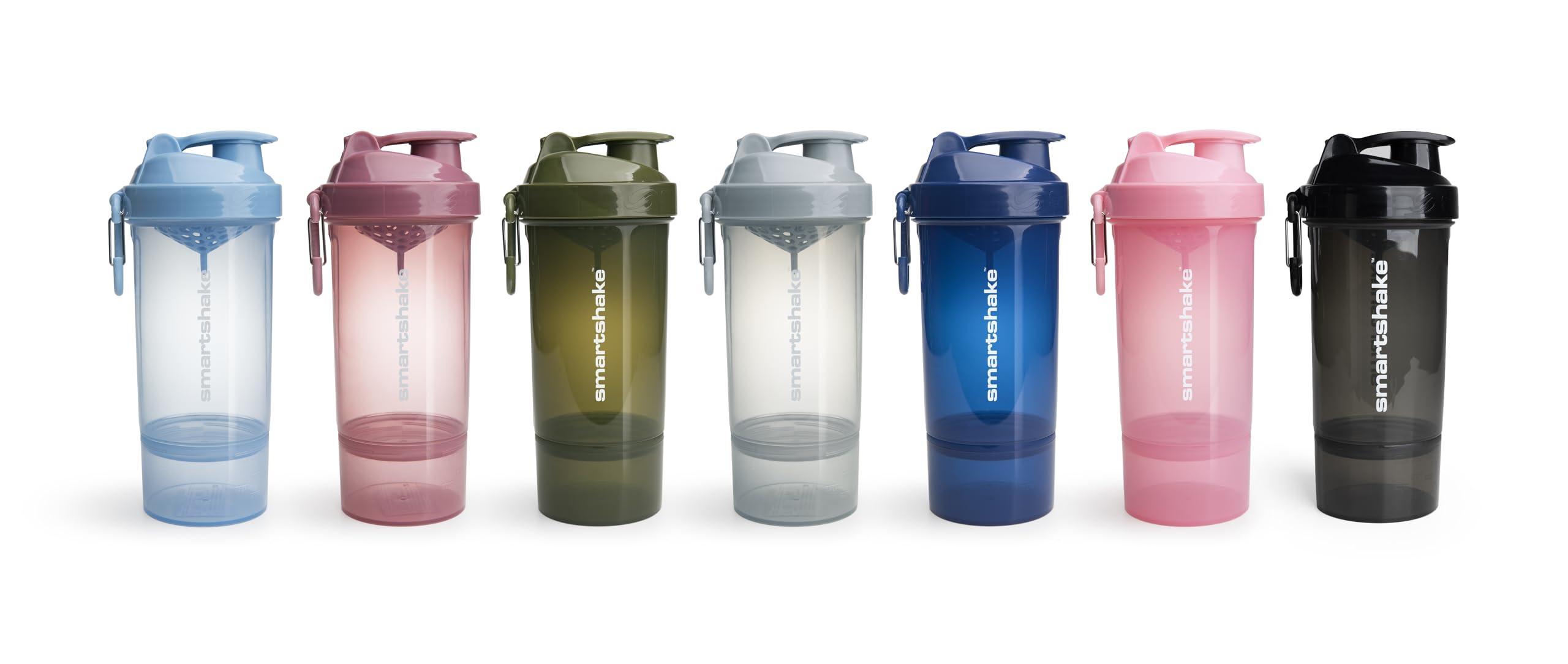 Smartshake Smartshake O2GO ONE Plastic Protein Shaker Bottle 800 ml | 27 oz - Leakproof Screw-on Lid - BPA Free  Unisex - Black