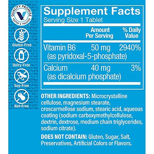 The Vitamin Shoppe The Vitamin Shoppe P5P (Pyridoxal5Phosphate) 50MG, Coenzyme Form of Vitamin B6, Amino Acid That Supports Protein Metabolism, Neurotransmitter Synthesis (100 Tablets)