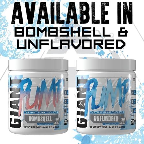 Giant Performance Giant Edge Series - Giant Pump - 3D Pump Breakthrough, L-Citrulline for Pumps and Endurance, Stim-Free 30 Servings (Unflavored)