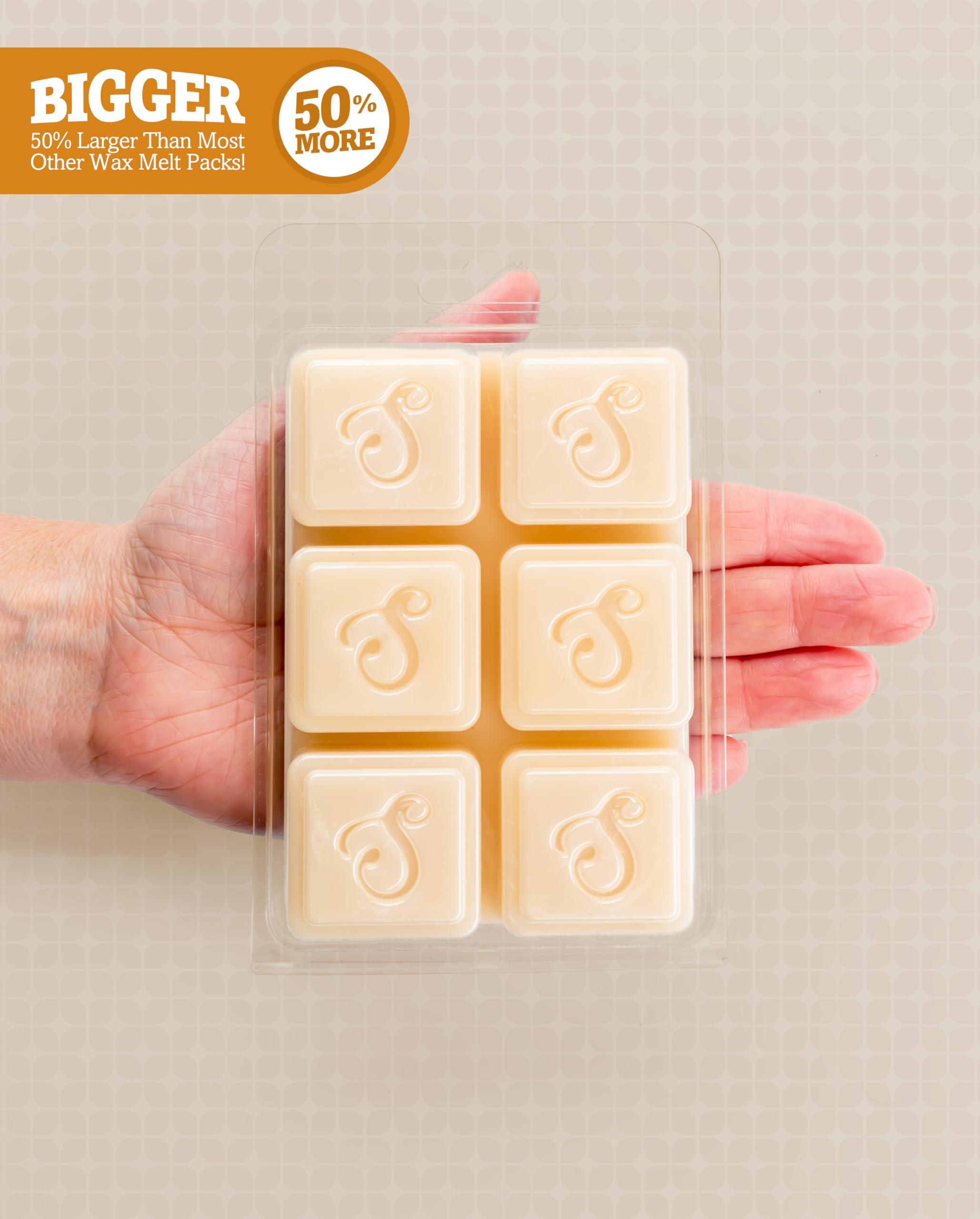 Shortie's Candle Company Shortie\'s Candle Company Cinnamon Vanilla Wax Melts Bulk Pack - Formula 117-4 Highly Scented 3 Oz. Bars (12 Oz. Total) - Made with Natural Oils - Bakery & Food Air Freshener Cubes Collection