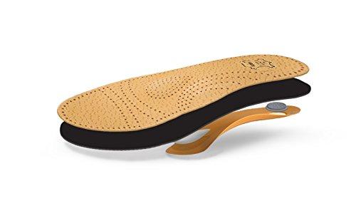 Kaps Orthotic Leather Insoles for Flat Feet and Plantar Fasciitis with Arch Support, Men and Women, Kaps Relax (Men 11 US / 44 EUR)