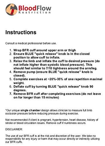 BFR Therapy Blood Flow Restriction Cuffs (BFR) Training Therapy Occlusion Restriction Cuffs with mmHg Monitor and Pump