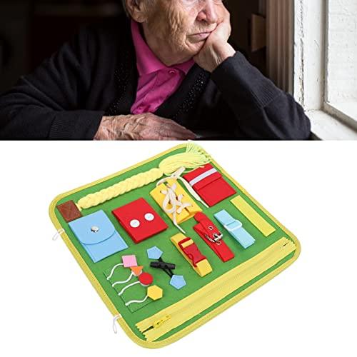 Dioche Memory Loss Fidget Blanket Dementia Sensory Pad Educational Sensory Toys Alzheimer Patient Anxiety Sensory Blanket Anxiety Relief Improves Mental Stimulation
