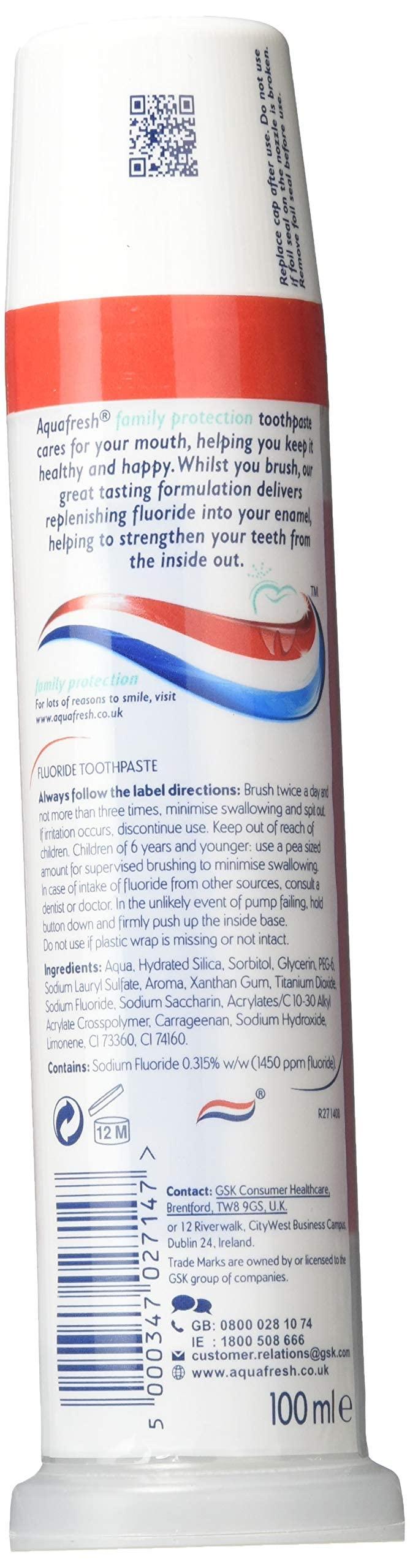 Aquafresh Aquafresh Whitening Toothpaste Pump - 100Ml - Pack Of 3