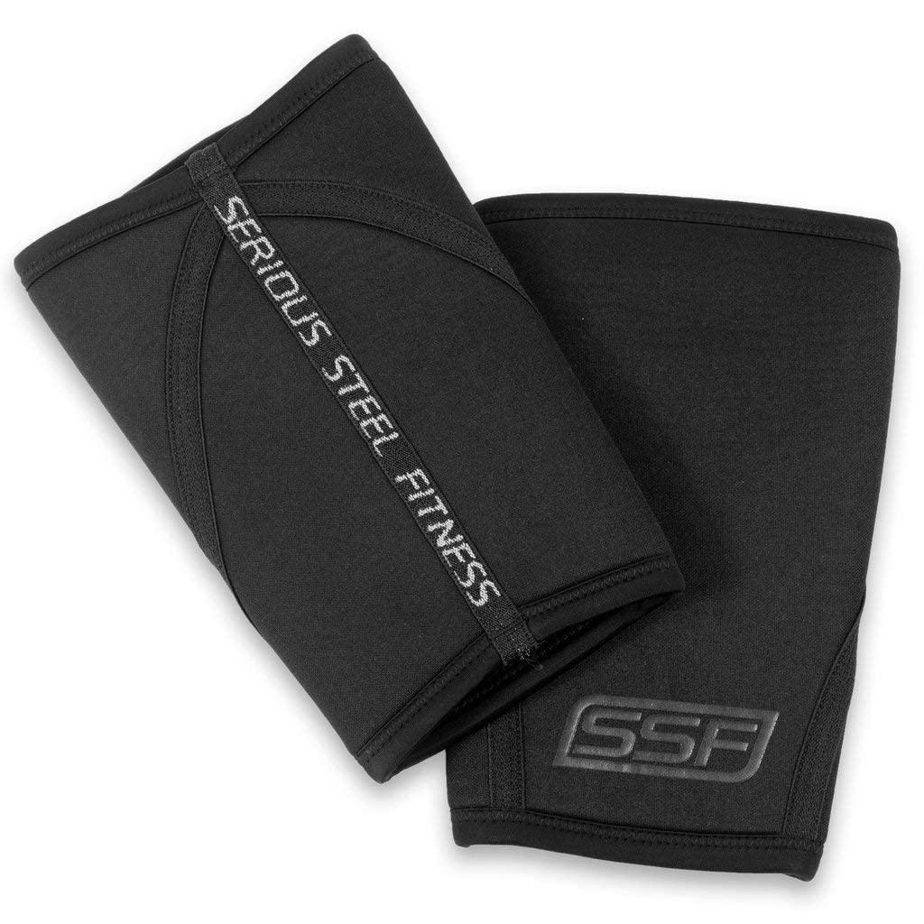 SERIOUS STEEL FITNESS SERIOUS STEEL FITNESS Neoprene Weightlifting Knee Sleeve Powerlifting, Strongman Training (High Compression, X-Large (15-16\"))