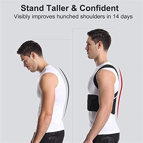 SJHY Posture Corrector Shoulder Support Back Brace,Providing Pain Relief for Neck, Breathable Fabric Lumbar Support Brace Back Posture (Size : Medium)