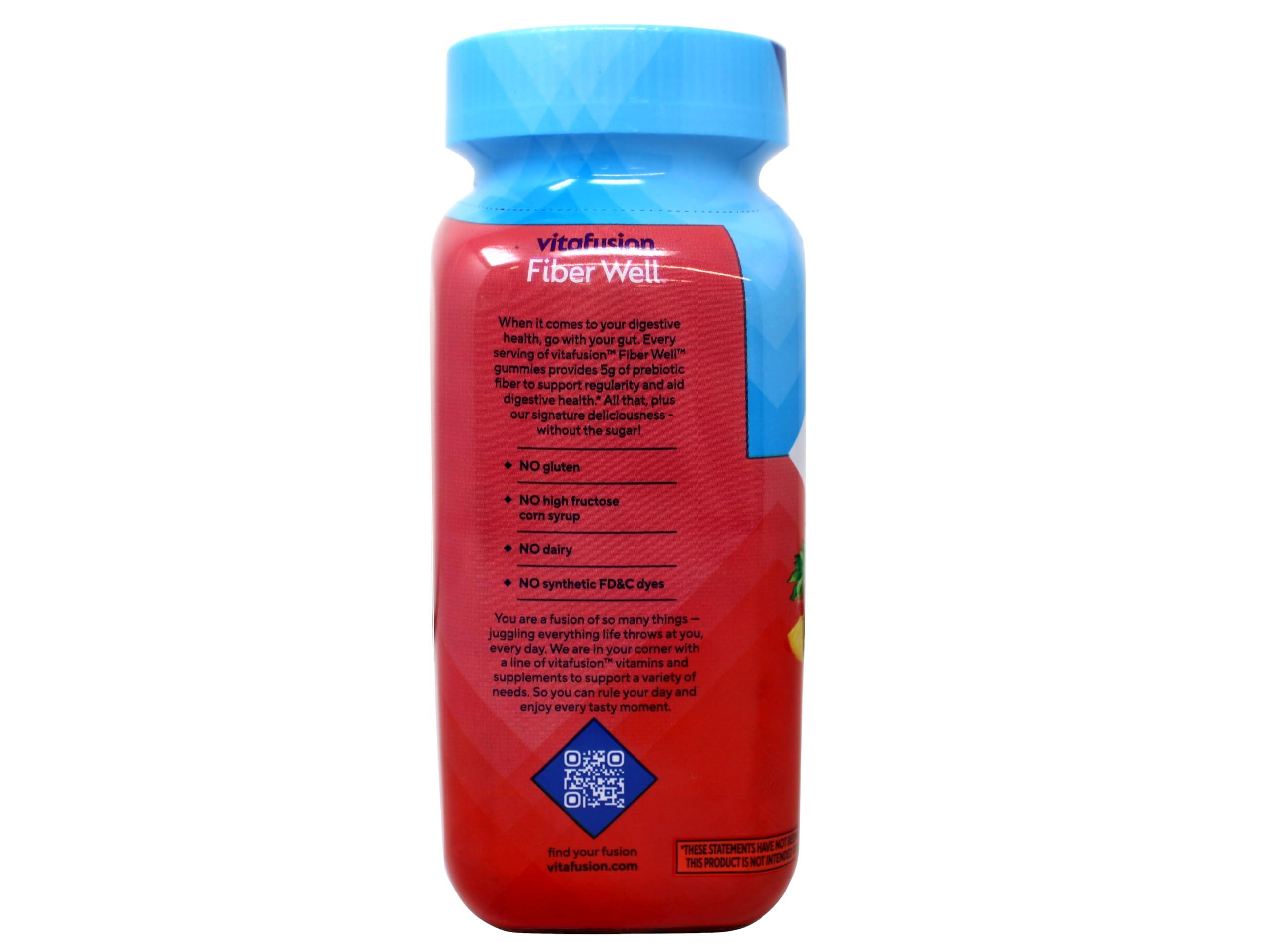 Vitafusion Vitafusion Fiber Well Sugar Free Gummies Dietary Supplement, Peach/Strawberry/Berry, 90 Ct (6 Pack) (Bundle)