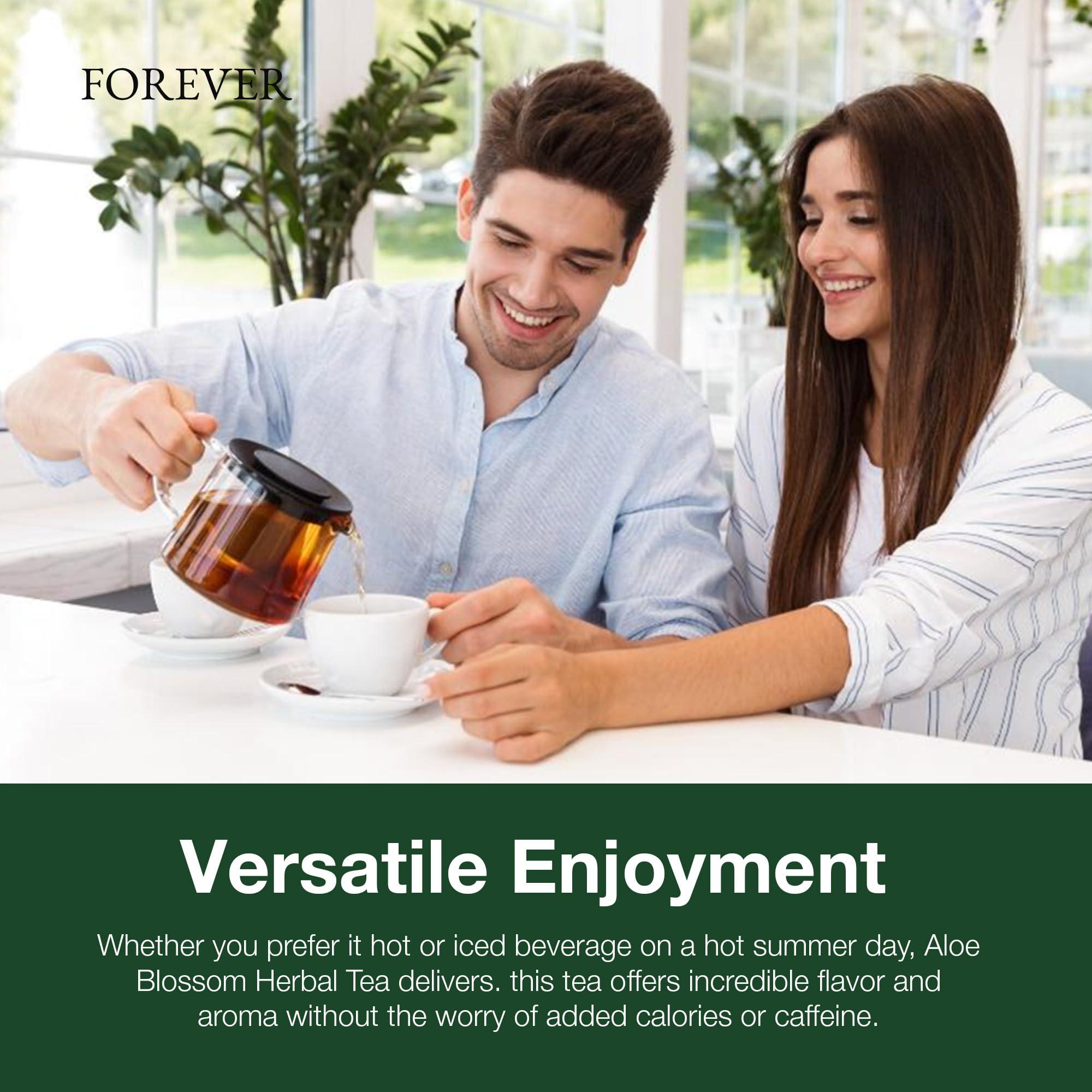 Forever Living Products Forever Living - Aloe Blossom Herbal Tea - Caffeine-Free for Balance and Wellness - Vegan and Gluten-Free - Hot or Iced - Zero Calories - 1.3 oz