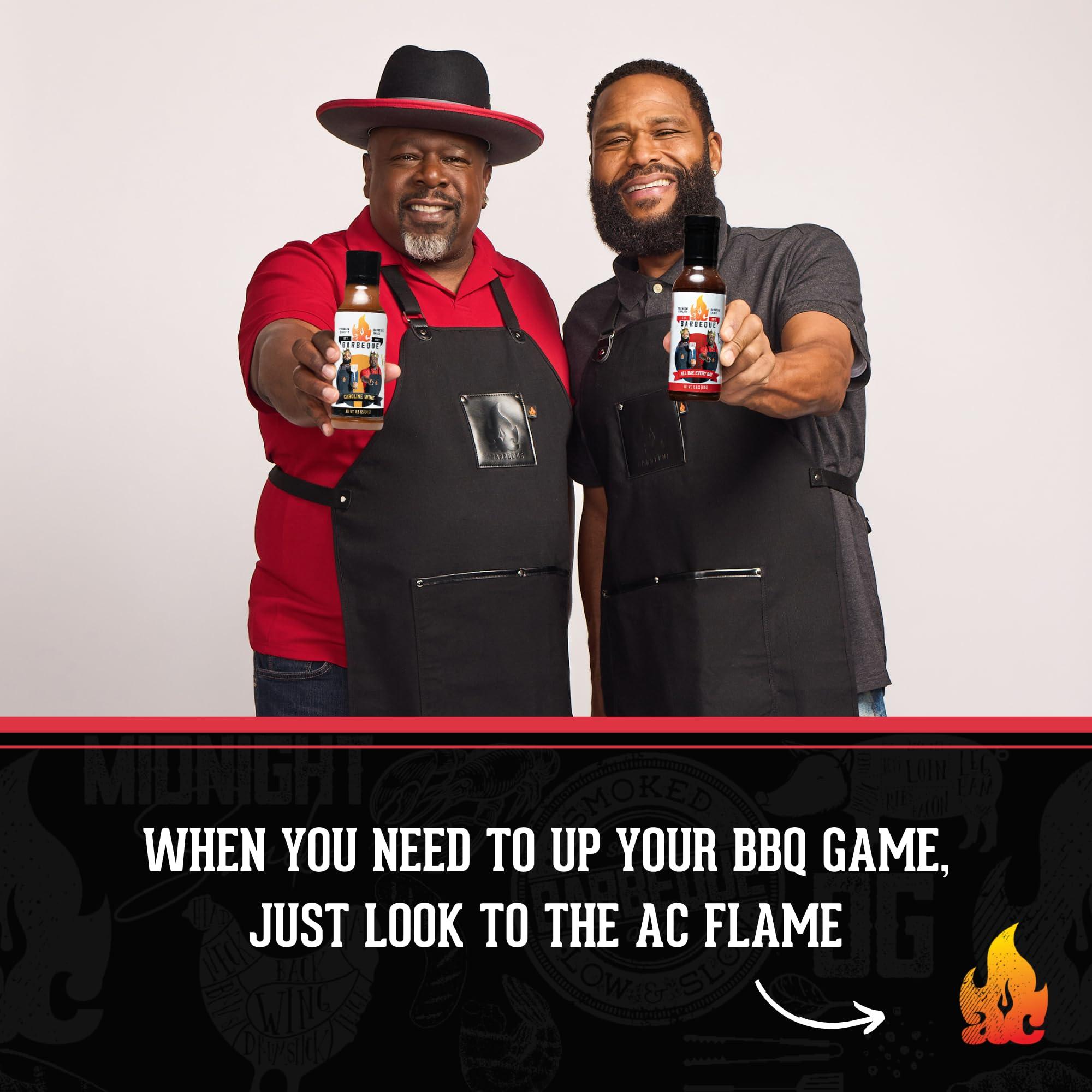 AC BBQ, LLC AC Barbeque Sauce - ALL DAY Every Day Sweet and Tangy BBQ Sauce, Savory Tomato Base, Great on Burgers, Ribs, Pulled Pork, Chicken, No MSG, 15.3oz Bottle (2 Pack)