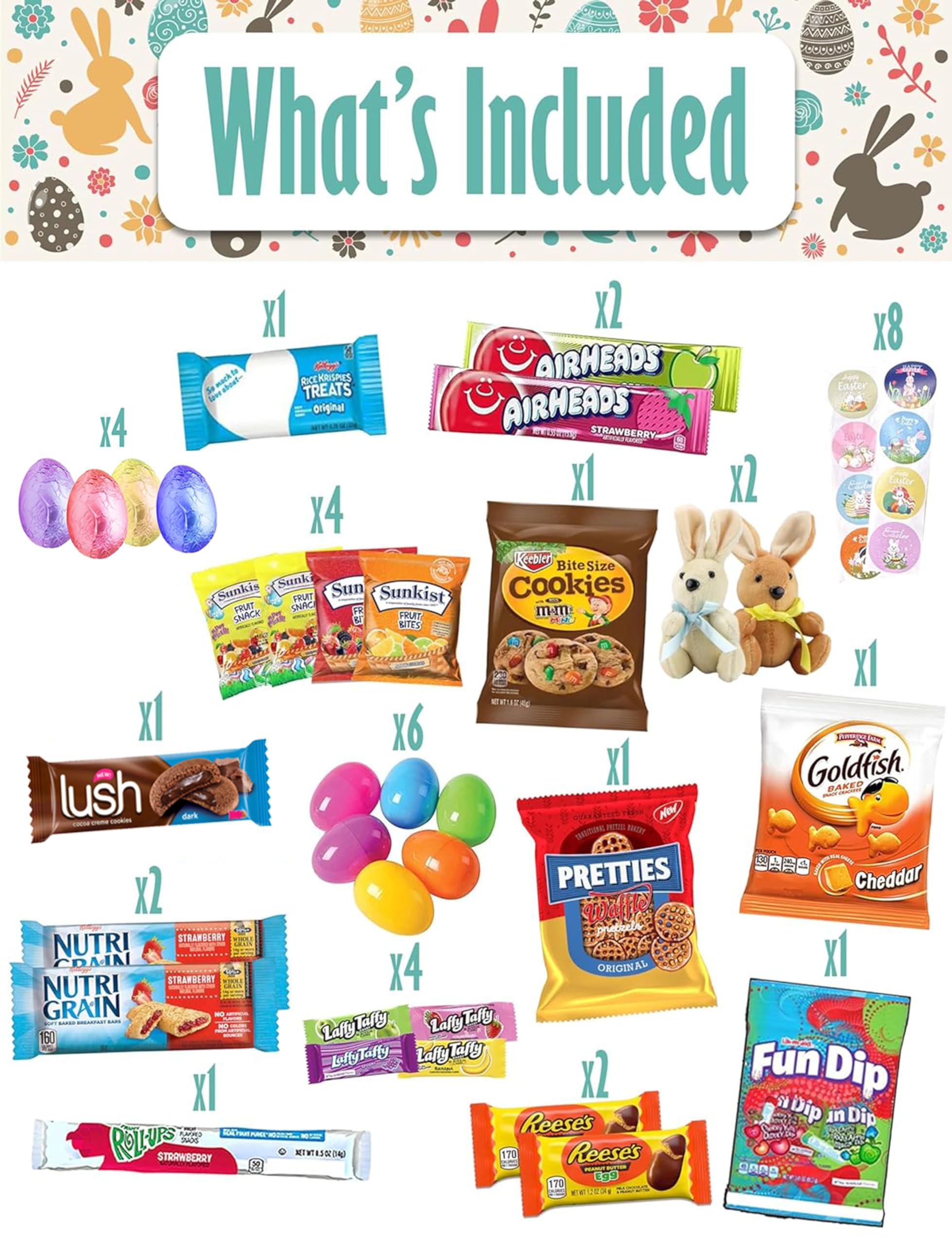 Eva\'s Gift Universe Eva\'s Gift Universe Easter Care Package (41 Count) Filled with Candy Chocolate Cookies and More Gift for Kids Girls Boys College Students