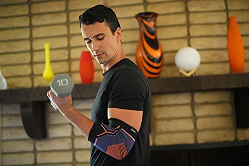Kunto Fitness Products Kunto Fitness Elbow Brace Compression Support Sleeve for Tendonitis, Tennis Elbow, & Golf Elbow Treatment - Reduce Joint Pain During Any Activity! (Large)
