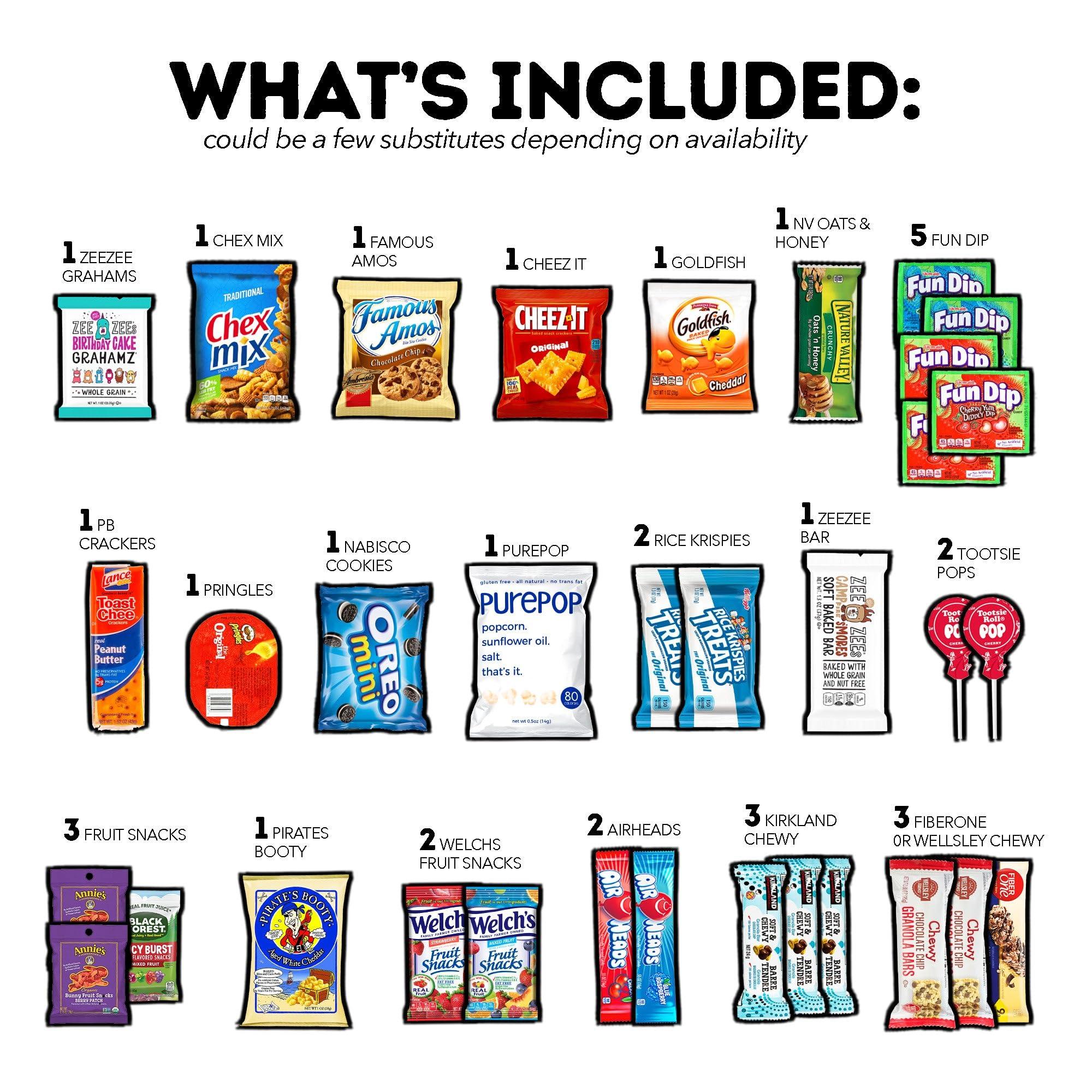 CRAVEBOX CRAVEBOX Snack Box (50 Count) Valentines Day Variety Pack Gift Care Package Basket Adult Kid Guy Girl Women Men Birthday College Student Office Back to School