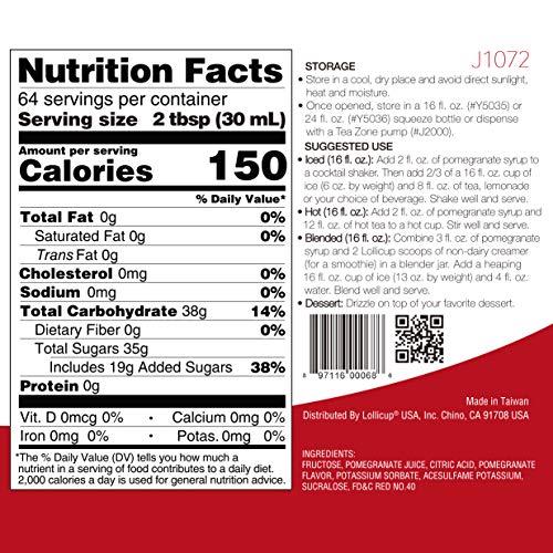 TEA ZONE Tea Zone 64 fl. oz Pomegranate Syrup